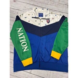 Parish‎ Nation Men's 3X Track Jacket Full Zip Color Block Graphic Print